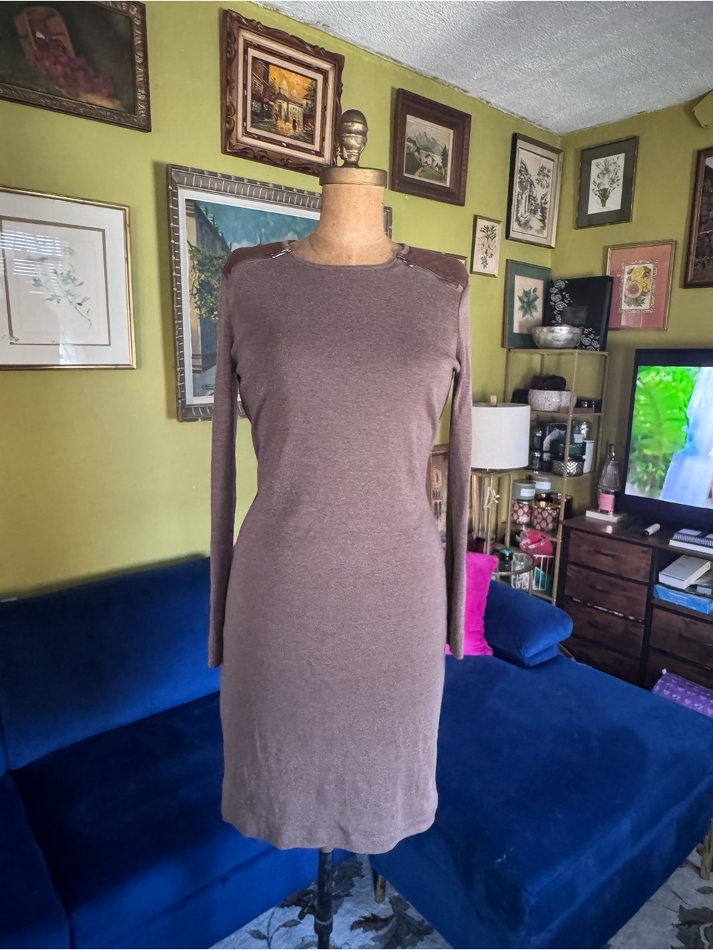 Ralph Lauren Long-Sleeve Slim Dress